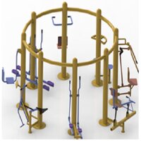 Outdoor Gym Eight Station Open Multigym Machine