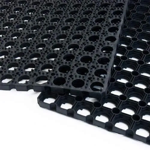 Black Hollow Rubber Mat