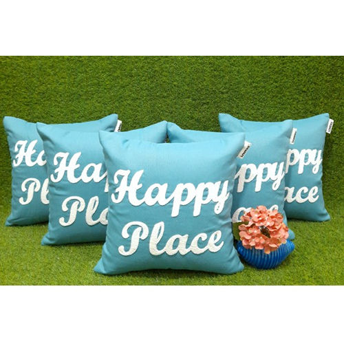 100% Cotton 5 Pcs Sky Blue Cushion Cover Set