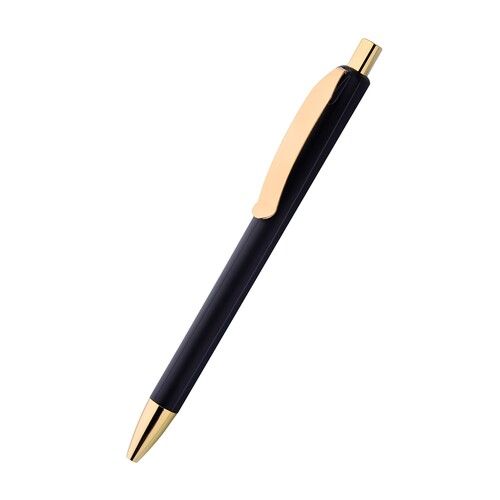 Plastic Ball Pen With Metal Clip P39 Prada Gold - Color: Black-Gold