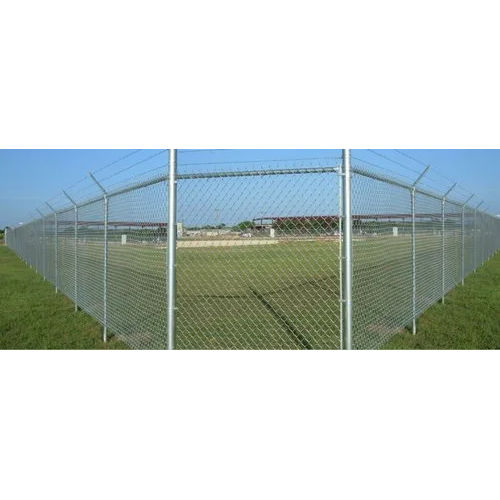 White Gi Chain Link Fence