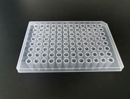PCR 96 well plate Semi Skirt Raised Rim clear ABI 0.2ml