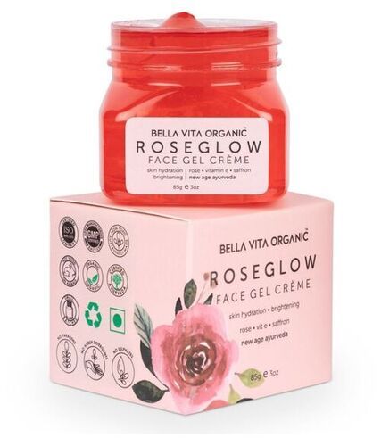 Bella Vita Organic Rose Glow Face Gel Cream for Glowing Skin 85gm