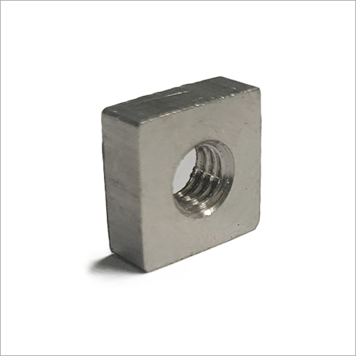 304 Stainless Steel Square Nut - M6 X 5MM Length 10MM A/F Size Silver Color Rust Proof Feature | Ideal for Industrial Use in Furniture & Rail Channels