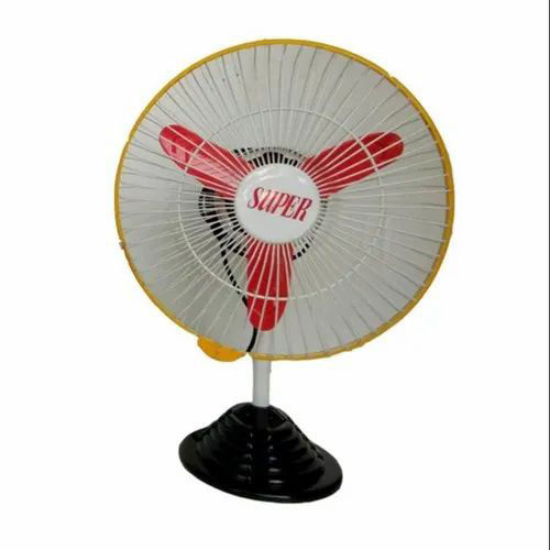 White Super Solar Table Fan