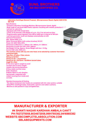 SB-T4M Centrifuge