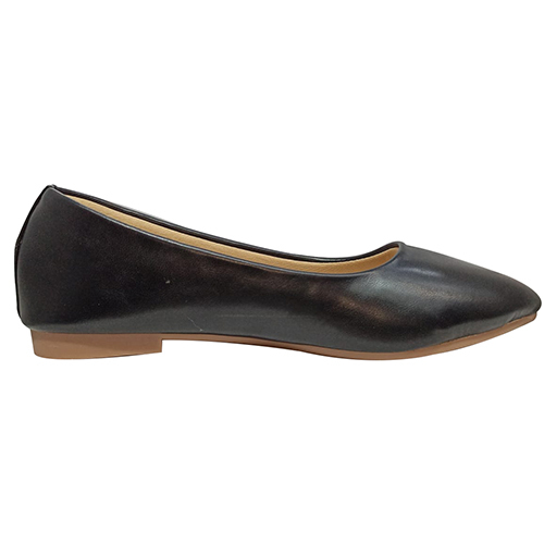 Women Black Flat Ballerina - Leather Eva Upper Material | Washable Versatile Design for Any Season Perfect for Casual and Semi-Formal Attire