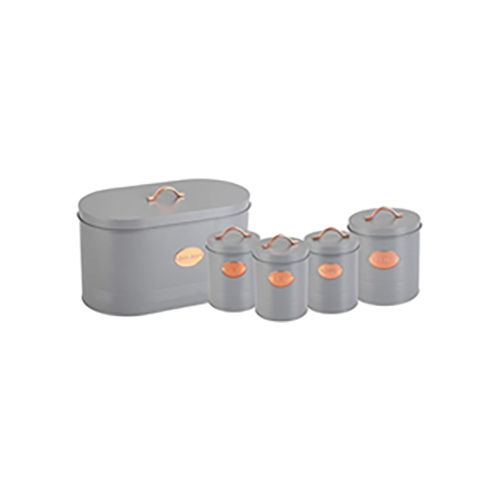 Grey Copper Canister Size: 30Cm