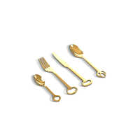Gold Brass Cutlery Set