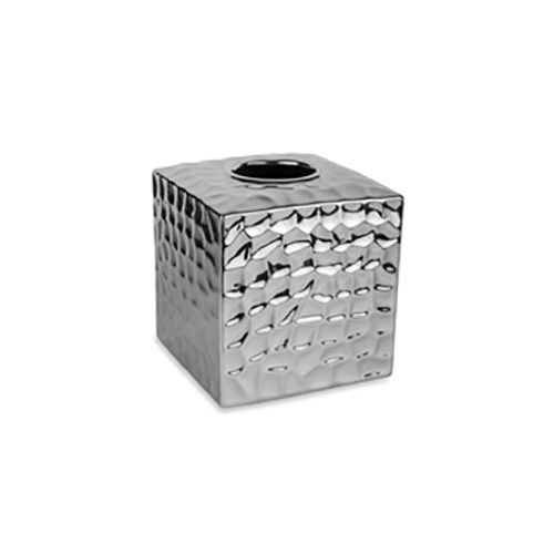 Silver Shiny Polish Tissue Box