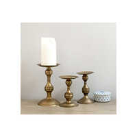 Gold Finish Aluminium Candle Stand