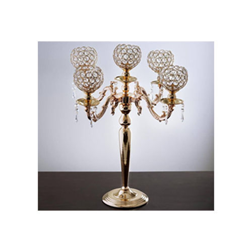 Gold Finish Candleabra Size: 70cm