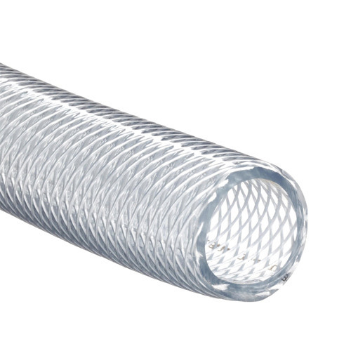 Round Braided Hose Pipe - Plastic Material, Various Sizes, Transparent Color | Ideal for Hydrostatic Drives, Garden Watering & Car Washing