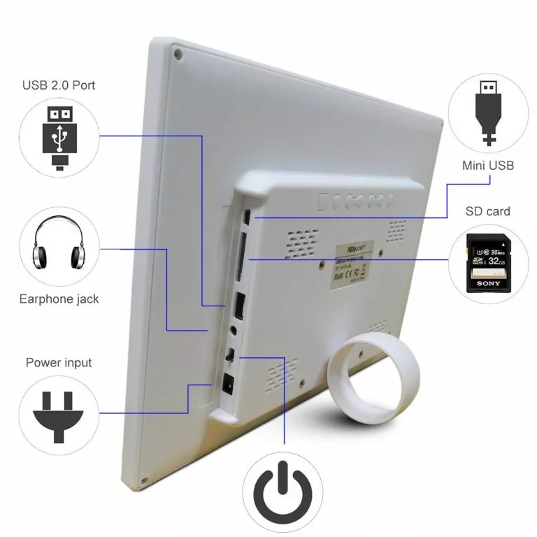 IPS Display Motion Sensor Bis Certified Digital Photo Frame