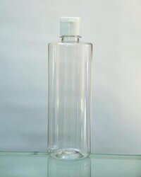 Flip Top Cylindri Bottle 500 Ml - Pet Material, Transparent Color, Customizable Size, Engraved Surface Handling | Ideal For Chemical Use & Easy To Fill