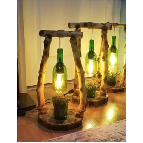 Multicolor Wooden Bottle Lamp