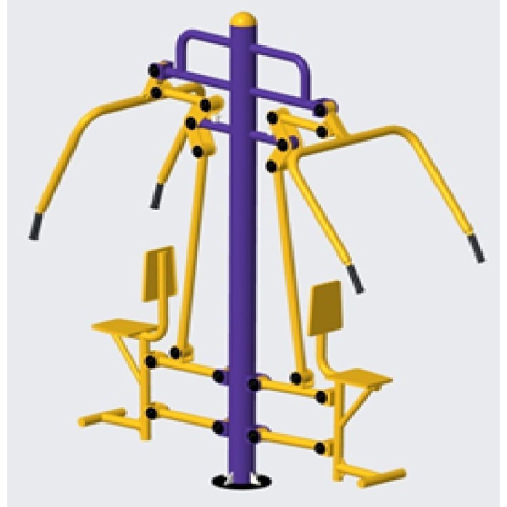 Outdoor Gym Double Chest Presser