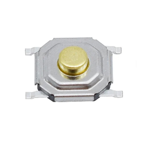 2 Pin Tact Switch - Mild Steel, DC12V, 50mA | SMD Mounting Type for Consumer Electronics, Automotive, and Appliances