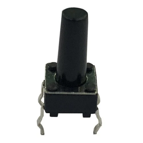 TS66H Tact Switch - 12V Rated | Black Color, Reliable and Durable Tactile Feedback Switch for Versatile Electronic Applications