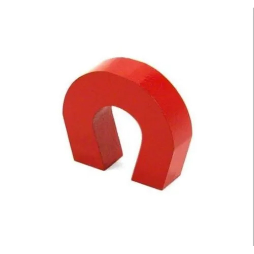 Alnico Horseshoe Magnet - Alnico 5 Material | Red Chrome Plated, Dimensional Tolerance +/-0.1mm, Suitable for Lifting Apparatus & Magnetic Separators