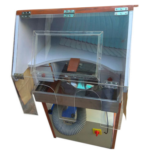 Silver Three Phase Filling Table With Dust Collector