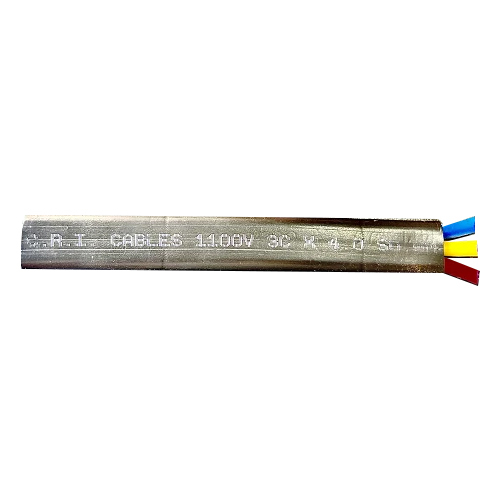 4 Sq Mm 3 Core Flat Submersible Cables - Copper Conductor, 4mm Size, PVC Insulation & Jacket, Ideal for Industrial Usage | Perfect for Submersible Applications