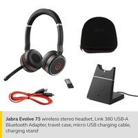 Jabra Evolve 75 Stereo UC  Charging stand and Link 370