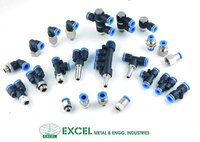 Pneumatic Tube Fittings - Metal & Plastic | Various Configurations Including T-shaped, Elbow, And Straight Connectors For Compressed Air Systems