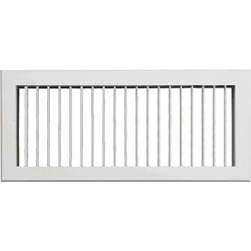 AH Single Deflection Grille - Powder Coated Extruded Aluminium Vertical Adjustable White Finish Wall Mounted AC Power Source