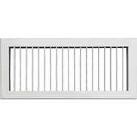 Ah Single Deflection Grille - Powder Coated Extruded Aluminium, Vertical Adjustable, White Finish, Wall Mounted, Ac Power Source