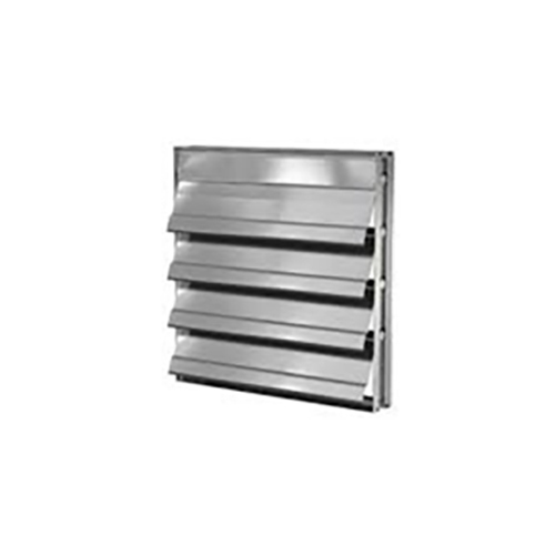 GL-18-24 GRAVITY LOUVERS - Galvanized Steel, 24 G Thick Blades with 3V Reinforcement , Gray Ventilation Solution for Factories and Warehouses