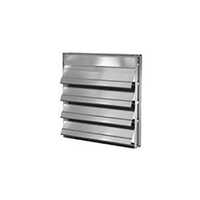 Gl-18-24 Gravity Louvers - Galvanized Steel, 24 G Thick Blades With 3v Reinforcement , Gray Ventilation Solution For Factories And Warehouses
