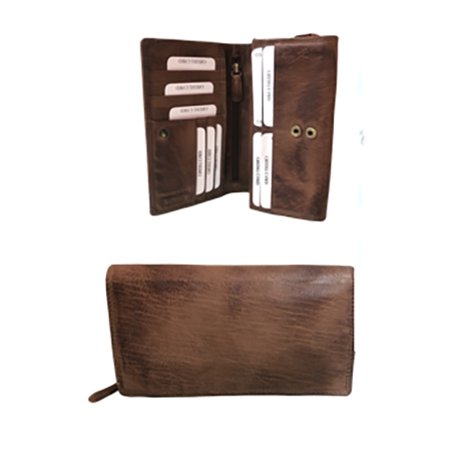 Plain Ladies Brown Leather Wallet