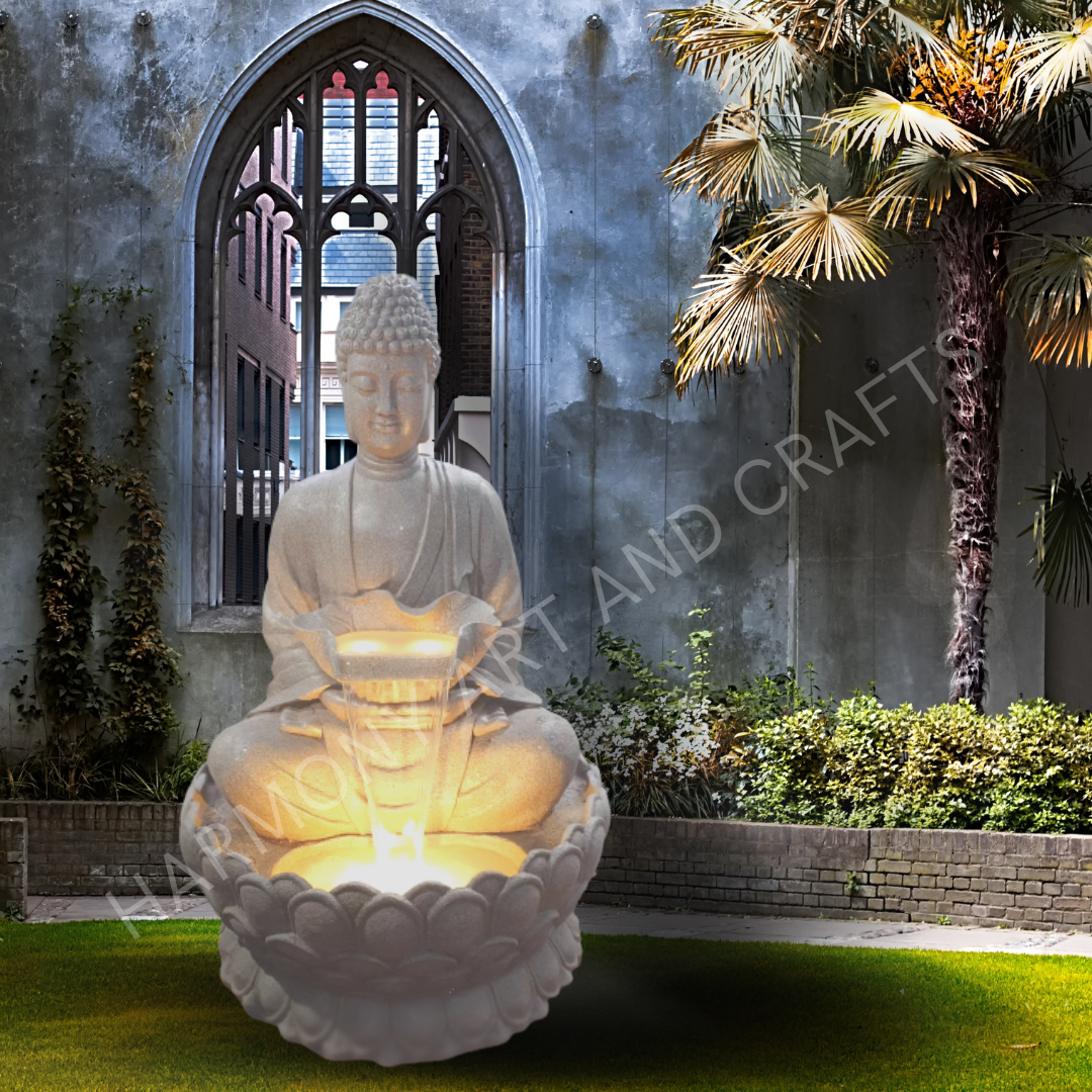 Buddha outdoor water fountain