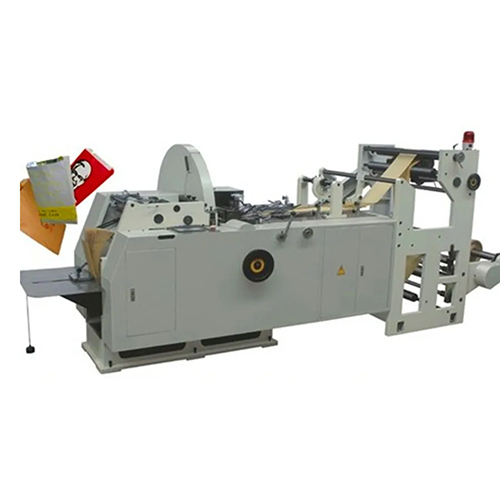 Industrial Paper Bag Making Machine - 220-440V, Electric Drive, Gray | Automatic Operation, Warranty Included