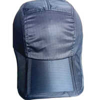 Folding Waterproof Cap - Polyester, Free Size | Black, Unisex, Adjustable Strap, Compact Folding Design For Versatile Outdoor Use