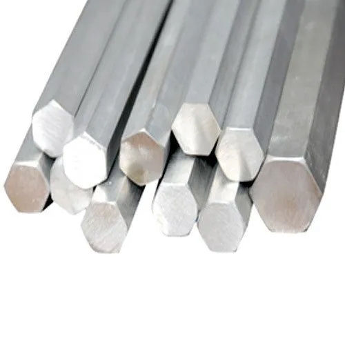 Silver Aluminium Hex Bar