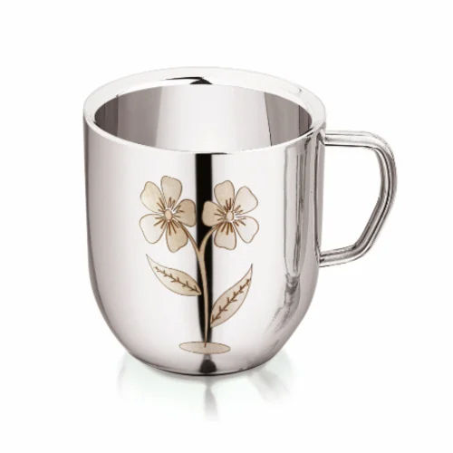 Silver 19 Ml Stainless Steel Double Wall Coffee Cup