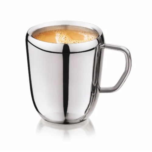 Apple Plain Stainless Steel Double Wall Coffee Cup