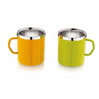 Stainless Steel Coffee Cup - 280ml Capacity, Mirror Polished Finish, Sober Coloring Design, Leak Proof & Crack Resistant | Ideal For Kitchen Use