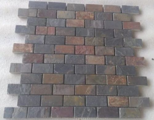 Kund Multicolor Slate Stone Mosaic Size: 300X300Mm