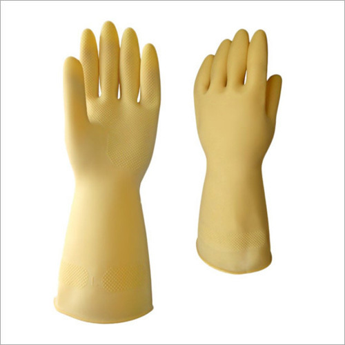 Electric Gloves - Plain Full Finger Design | Yellow for Electrical Safety