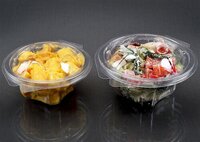 Salad Bowl - Reusable Transparent Plastic Rectangular Container, 250 Gram For Sweets & Snack Packing | Available In 250gm, 500gm, 1000gm Sizes