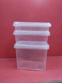 Rectangle Tamper Proof Container - Color: Transparent