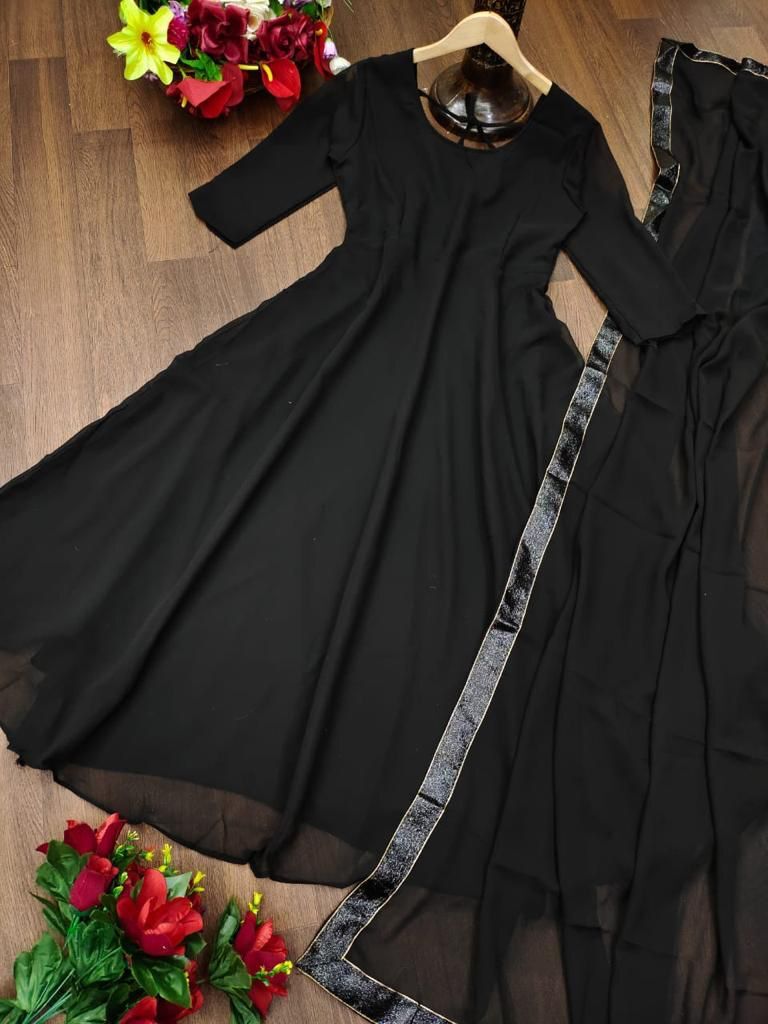 Harini Black Georgette Kurti