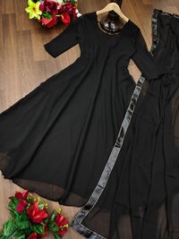 Harini Black Georgette Kurti