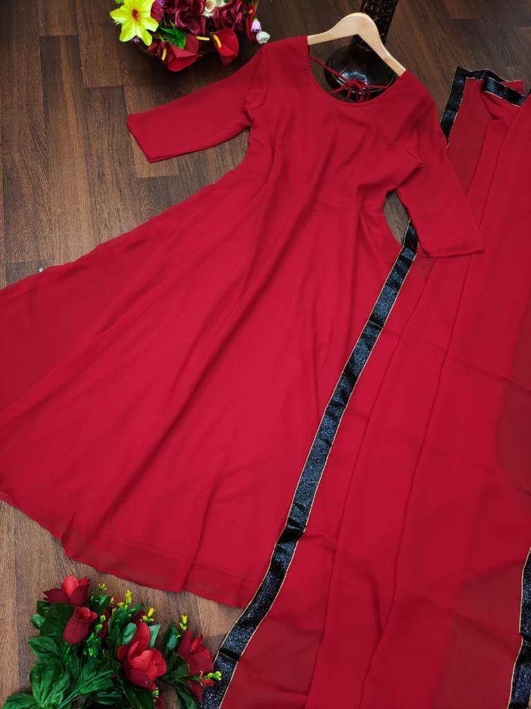 Harini Red Georgette Kurti