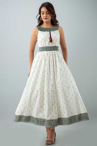 Pakhi White Rayon Kurti