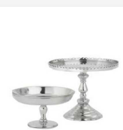 Silver Casted Aluminium Cake Stand