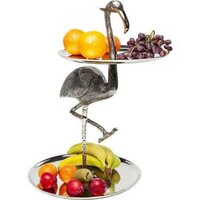 Silver Flamingo Design Fruit Stand